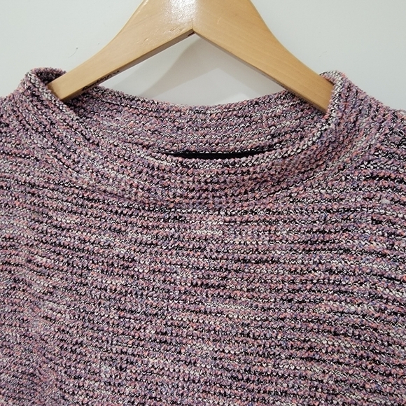 LOFT Mock Neck Knit Sweater Top Size Medium - Picture 2 of 15